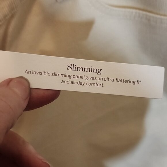 Talbots Corduroy Straight Leg Pant sz 16 Cream - Picture 5 of 7